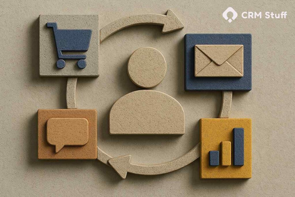 Create a modern, minimal illustration of an ecommerce