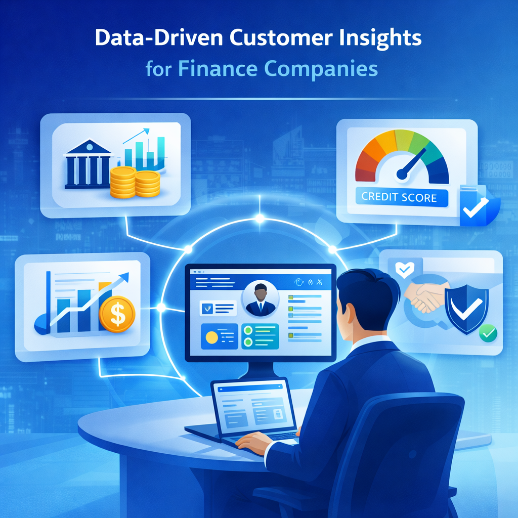 Dynamics 365 CRM providing 360-degree customer insights for finance companies through unified data and analytics.